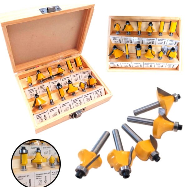 Kit Tupia Manual 6mm 530 Watts M3700B Makita e Conjunto de 12 Fresas e Maleta - Imagem 5