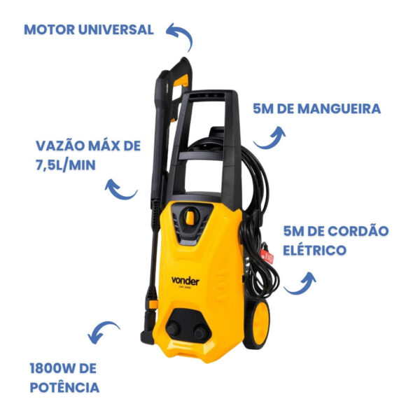 Lavadora De Alta Pressão LAV 2000 1.960 lbf/pol² Lavadora Vap Vonder - Imagem 3