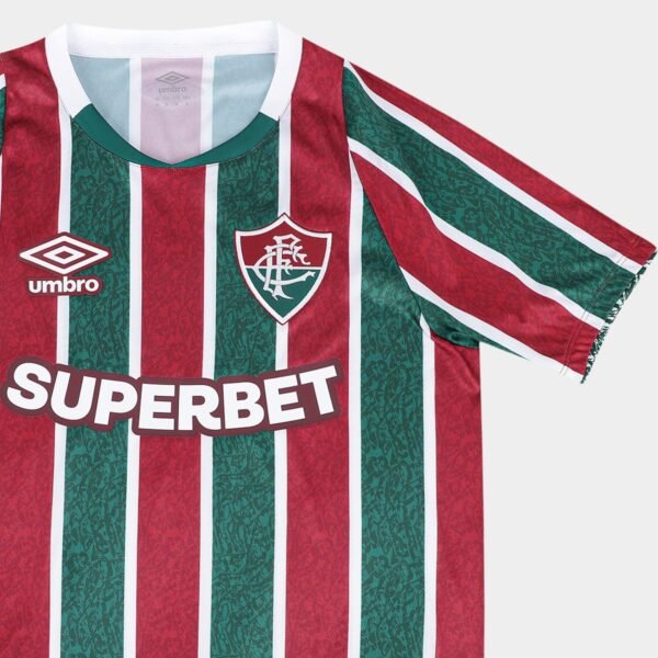Camisa Fluminense I 24/25 s/n Torcedor Umbro Masculina - Verde+Branco - Imagem 9