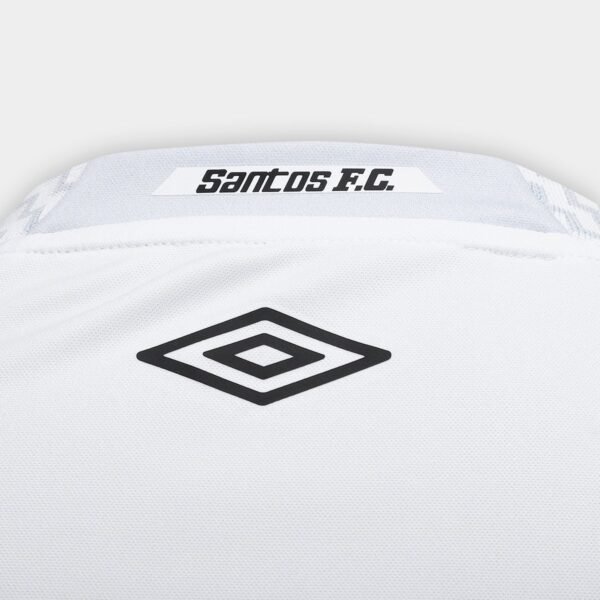 Camisa Santos I 25/26 s/n Torcedor Umbro Masculina - Branco+Cinza - Imagem 7