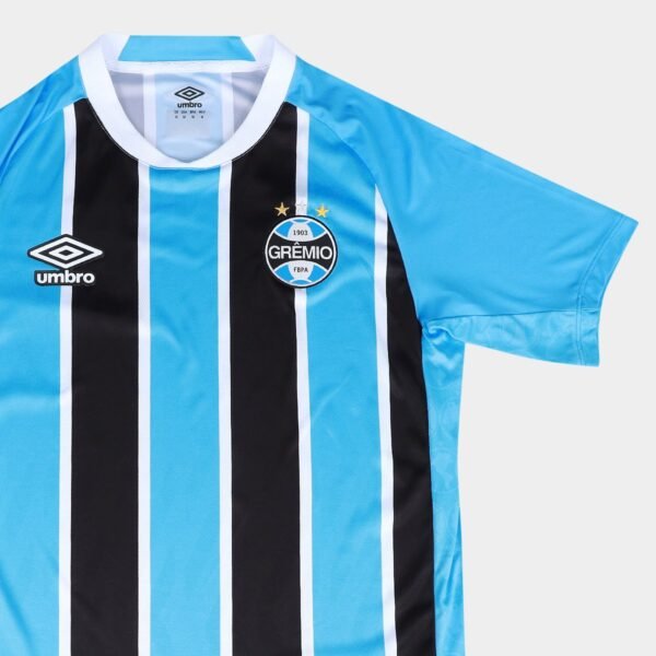 Camisa Grêmio I 25/26 Torcedor Umbro Masculina - Azul+Preto - Imagem 8