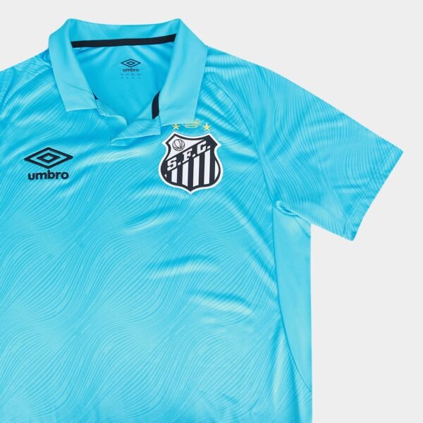 Camisa Santos 25/26 N. 10 Neymar Jr. Torcedor Edição Especial Umbro Masculina - Azul+Preto - Imagem 9