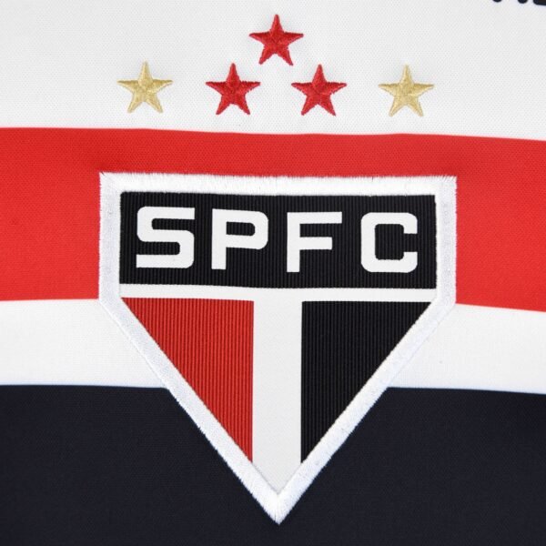 Camisa São Paulo I 25/26 Torcedor New Balance Masculina - Branco+Vermelho - Imagem 3