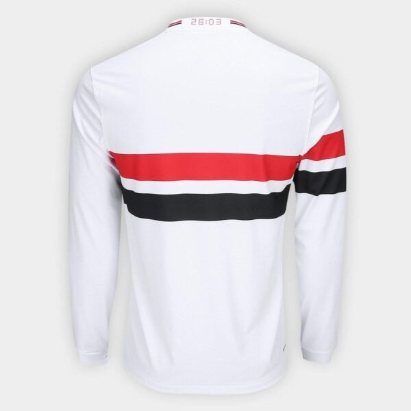 Camisa Manga Longa São Paulo I 25/26 s/n New Balance - Branco+Vermelho - Imagem 2