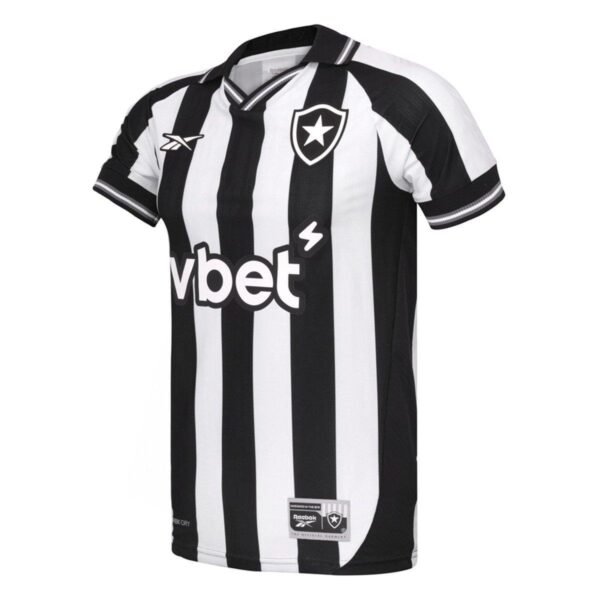 Camisa Botafogo I 25/26 s/n Torcedor Reebok Masculina - Branco+Preto - Imagem 3