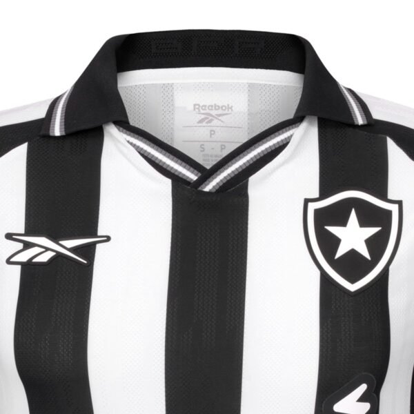 Camisa Botafogo I 25/26 s/n Torcedor Reebok Masculina - Branco+Preto - Imagem 4