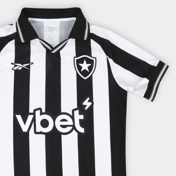 Camisa Botafogo I 25/26 s/n Torcedor Reebok Masculina - Branco+Preto - Imagem 8