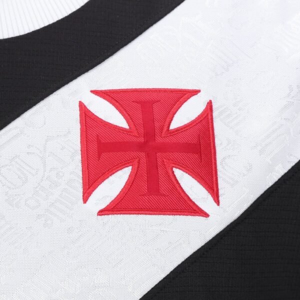 Camisa Vasco I 24/25 Jogador Kappa Masculina - Preto+Branco - Imagem 3