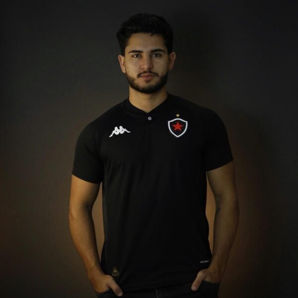Camisa Botafogo Paraíba Kappa 2025 Uniforme 1 Torcedor - Masculino - Preto - Imagem 2