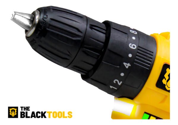 Parafusadeira E Furadeira De Impacto 3/8 The Black Tools Tb21-pz Com 2 Baterias E Acessorios - Imagem 2