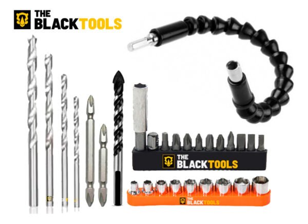 Parafusadeira E Furadeira De Impacto 3/8 The Black Tools Tb21-pz Com 2 Baterias E Acessorios - Imagem 7