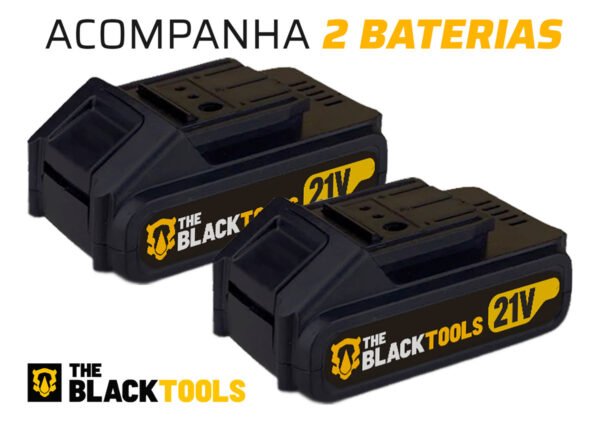 Parafusadeira E Furadeira De Impacto 3/8 The Black Tools Tb21-pz Com 2 Baterias E Acessorios - Imagem 5