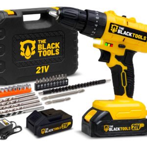 Parafusadeira E Furadeira De Impacto 3/8 The Black Tools Tb21-pz Com 2 Baterias E Acessorios