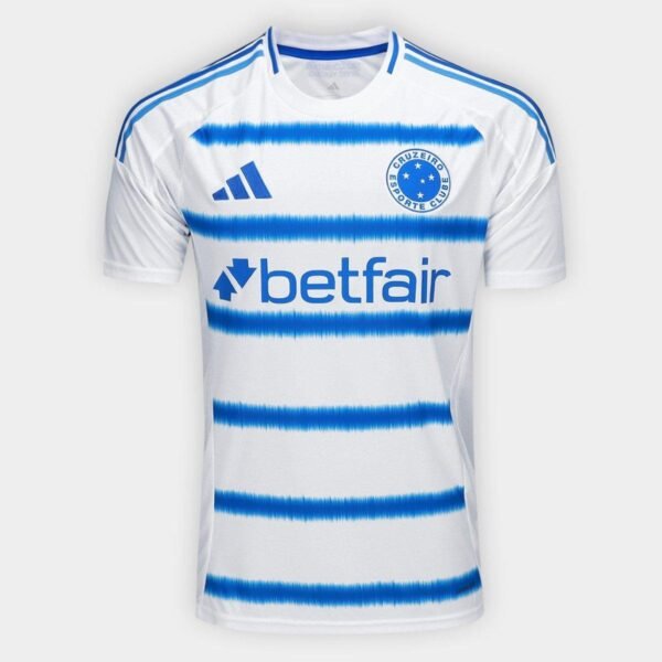 Camisa Cruzeiro II 25/26 s/n Torcedor Adidas Masculina - Branco+Azul