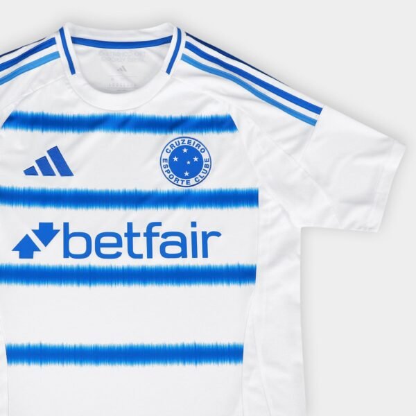Camisa Cruzeiro II 25/26 s/n Torcedor Adidas Masculina - Branco+Azul - Imagem 7