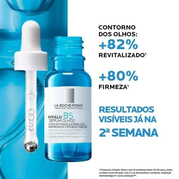 Sérum Reparador para Área dos Olhos La Roche Posay - Hyalu B5 Eye 15ml - Incolor - Imagem 5