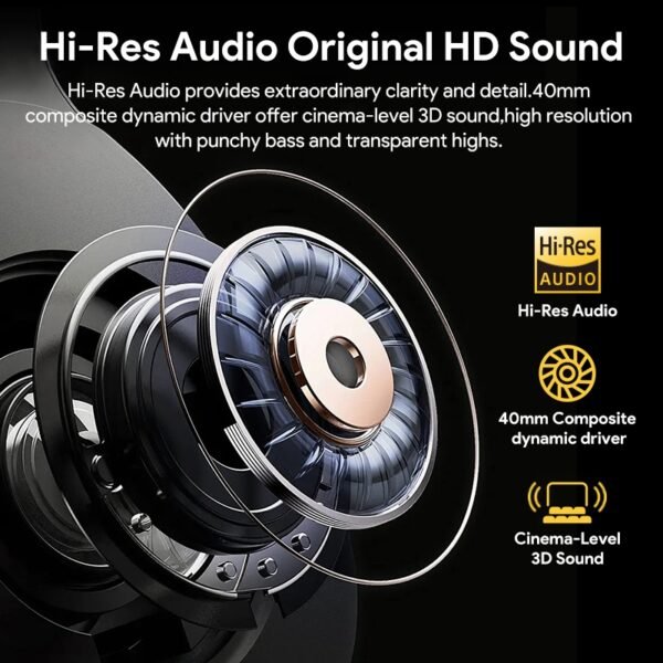QCY H3 ANC Fones De Ouvido Sem Fio Bluetooth 5.4 Sobre Fone 43dB Com Cancelamento De Ruído 60H - Imagem 3
