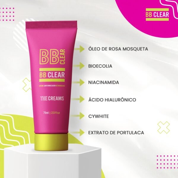 BB Clear Clareador Facial e Corporal | Uniformiza Tom, Hidrata e Reduz Manchas Escuras Rápido - Imagem 4