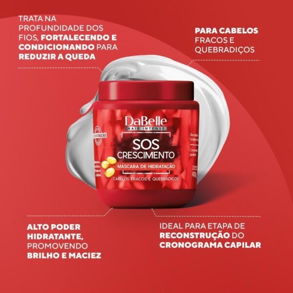 Kit DaBelle Hair SOS Crescimento - Máscara 400g (4 produtos) - Imagem 5